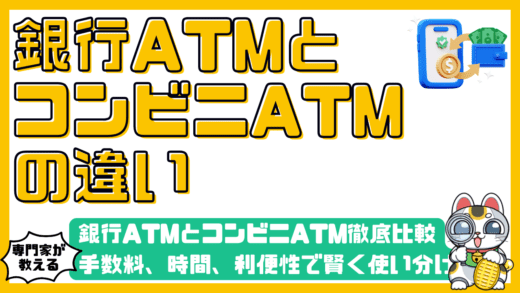 銀行ATMとコンビニATM徹底比較：手数料、時間、利便性で賢く使い分け！
