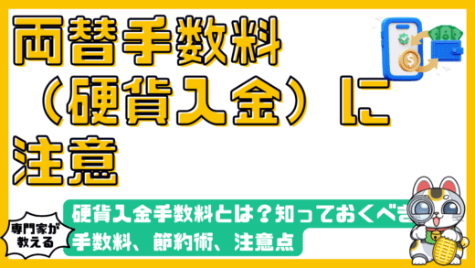 硬貨入金手数料とは？知っておくべき手数料、節約術、注意点