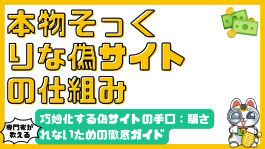 巧妙化する偽サイトの手口：騙されないための徹底ガイド