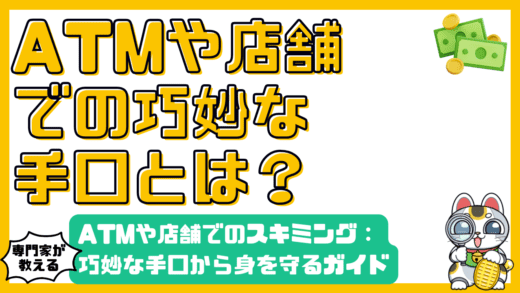 ATMや店舗におけるスキミング手口：巧妙な手口から身を守るための完全ガイド