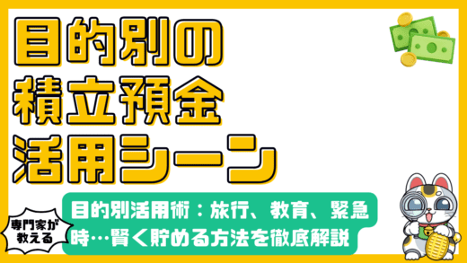 目的別積立預金活用術：旅行、教育、緊急時…賢く貯める方法を徹底解説