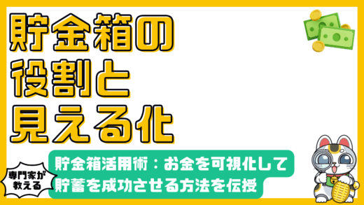 貯金箱活用術：お金を「見える化」して貯蓄を成功させる方法
