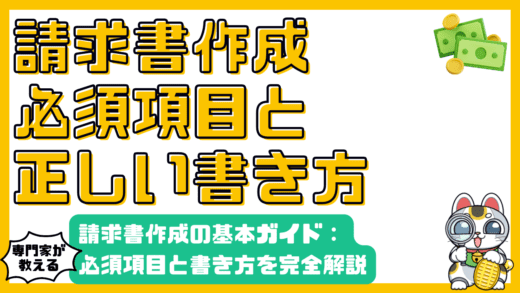 請求書作成の基本：必須項目と書き方完全ガイド