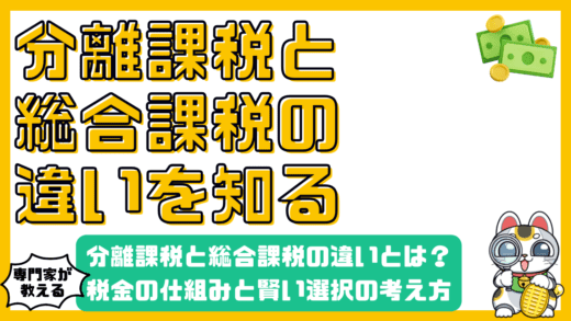 分離課税と総合課税の違いとは？税金の仕組みと賢い選択の考え方