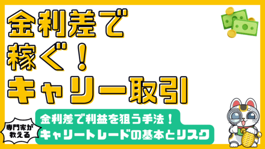 金利差で利益を狙う！キャリートレードの基本とリスクを徹底解説